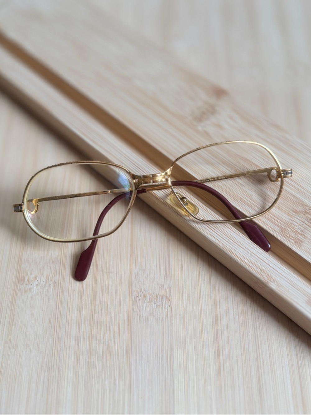 Vintage 80s Cartier Gold Plated Optical Frames 56 17 130 135 *BROKEN*